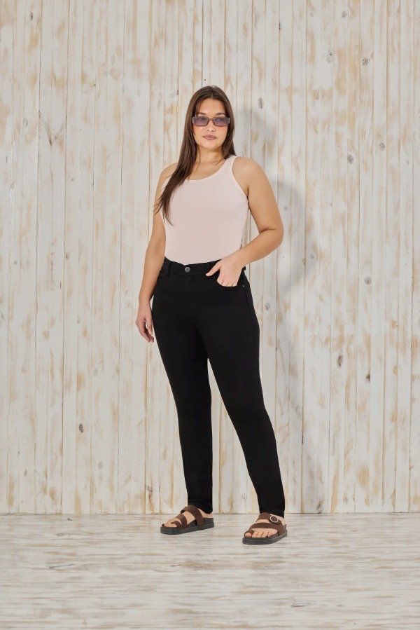 Producto - Jean CENITHO chupin negro clásico - elastizado (talles 46 al 60) - 3