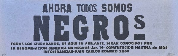 Producto - Romero, Juan Carlos - Ahora todos somos negros (afiche original)