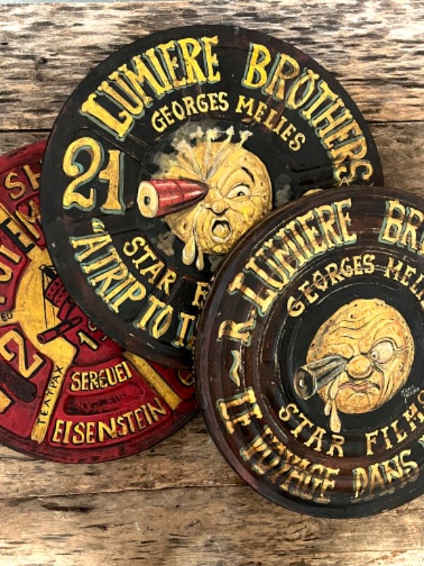 Producto - Latas antiguas de cine pintadas a mano
