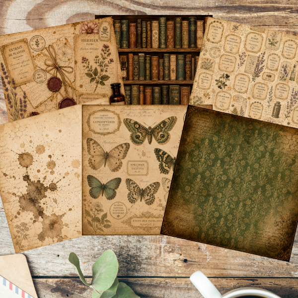 Producto - Archivo digital: Papeles Antique Apothecary - 1