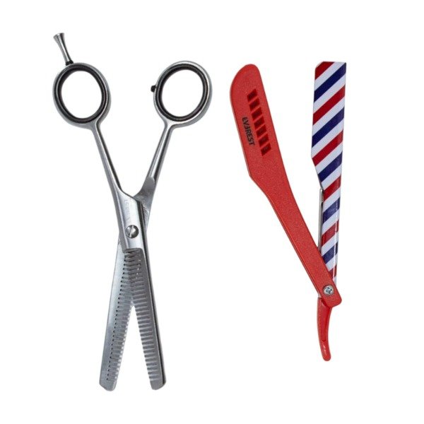 Producto - KIT TIJERA DE ENTRESACAR EVEREST + NAVAJA PREMIUM