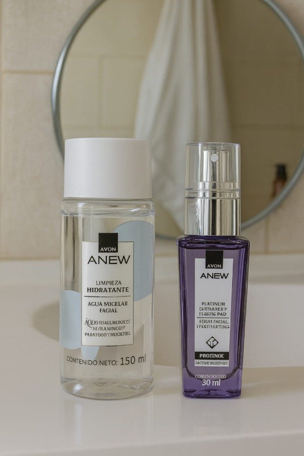 Producto - Set x2 Anew Sérum Facial Efecto Lifting Platinum + Agua Micelar