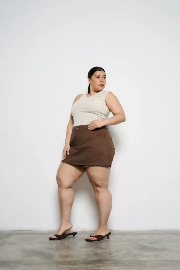 Producto - Short pollera CHOCOLATE - rígido - 1