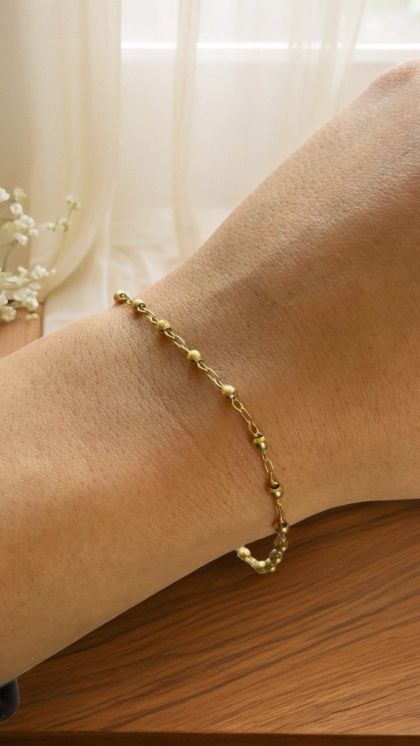 Producto - Pulsera laminada en oro P199