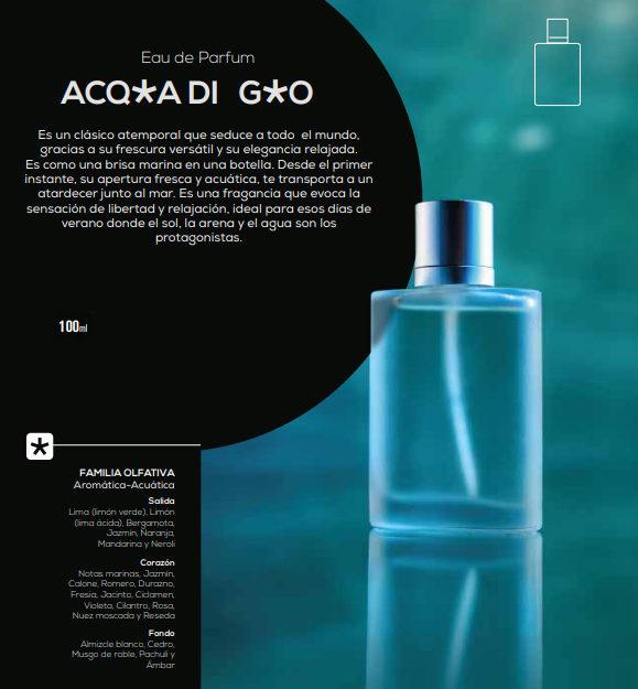 Producto - Perfume "Acqua Di Gio" de Giorgio Armani Unlock Bagues de 100 ml