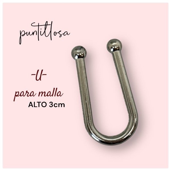 Producto - U para malla 3cm de alto - 1 unidad