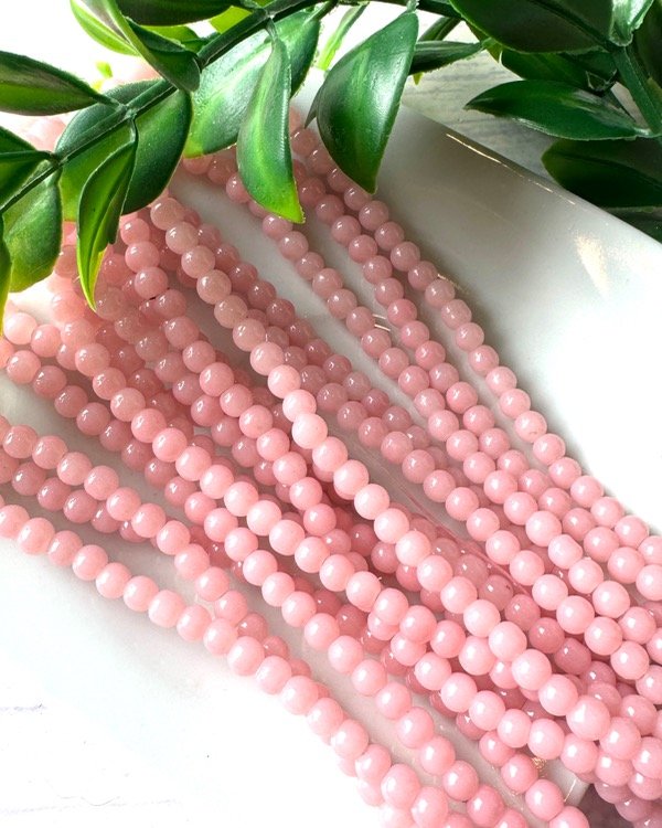 Producto - TIRA CUENTA VIDRIO ROSA VIEJO 4MM