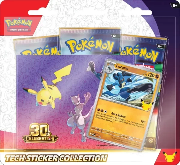 Producto - 30th Anniversary Celebration - Tech Sticker Collection - Lucario INGLES - 0