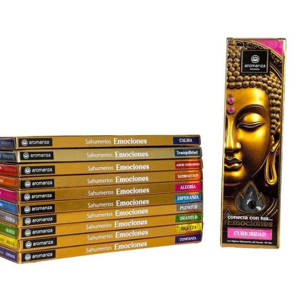 Producto - Sahumerios Aromanza Línea Emociones Pack x5 Varillas Duración 90 Minutos