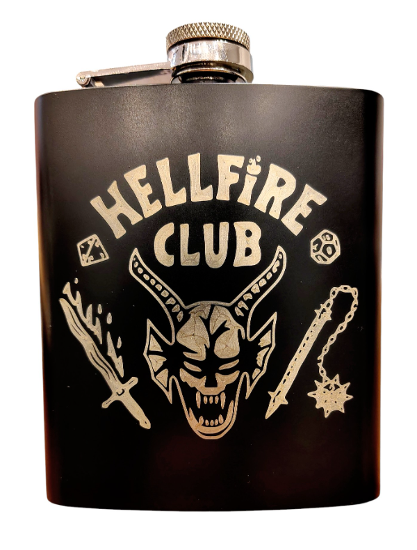 Producto - PETACA BLACKENED HELLFIRE CLUB STRANGER THINGS