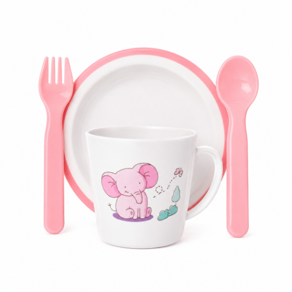 Producto - CC11065 SET PARA BEBE CUBIERTOS + VASO + PLATO CHILDREN