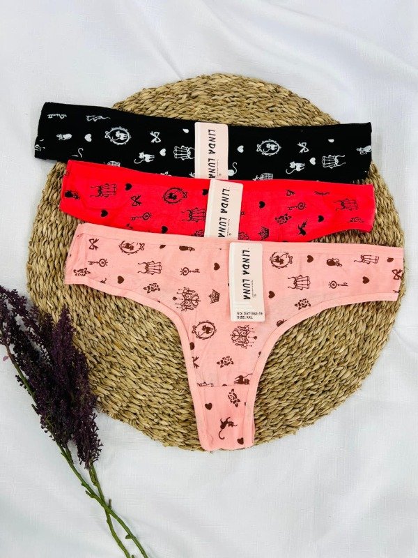 Producto - Art. 1848-19- LINDA LUNA - Docena Colaless de Algodón