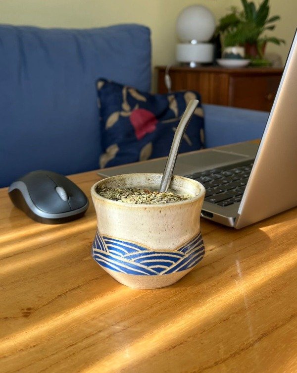 Producto - Mate Ondas azul