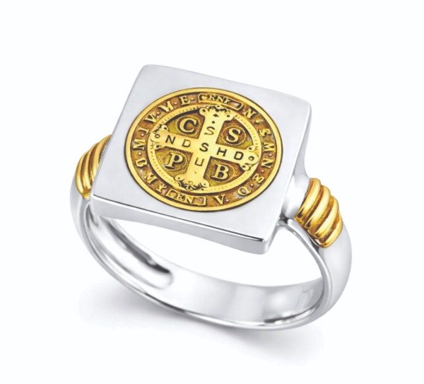 Producto - Anillo Sello Plata y Oro (Cod: A-104)