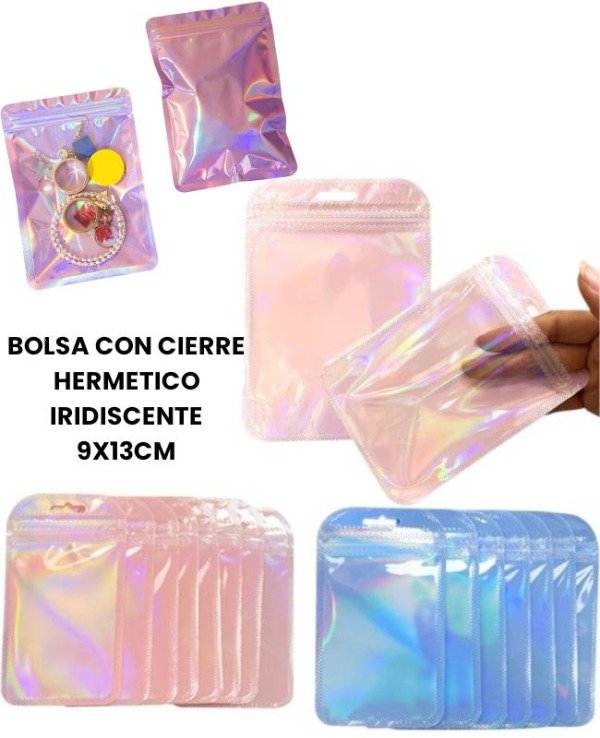 Producto - Bolsa hermética iridiscente x 10 un 9X13CM