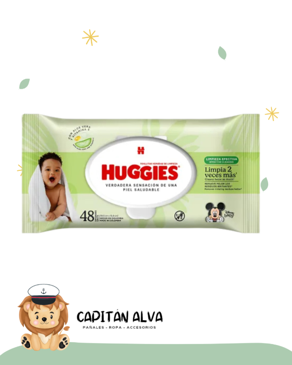 Producto - Toallitas humedas Huggies Limpieza efectiva - 48 unidades