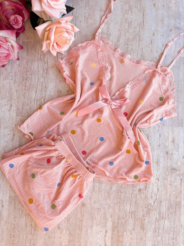 Producto - Pijama Puntilla Rosa