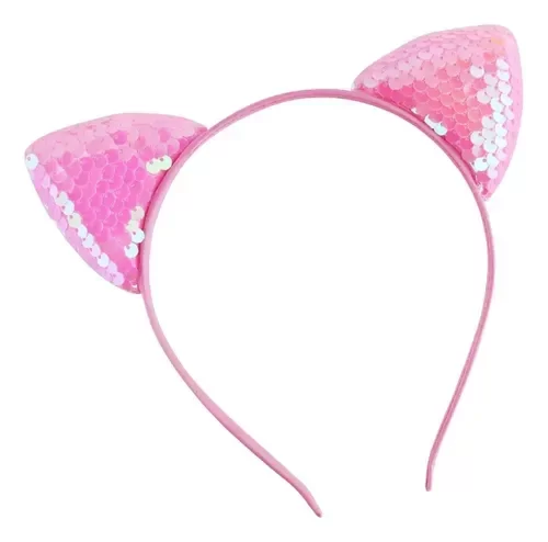 Producto - Vincha orejas gatito lentejuelas - 0