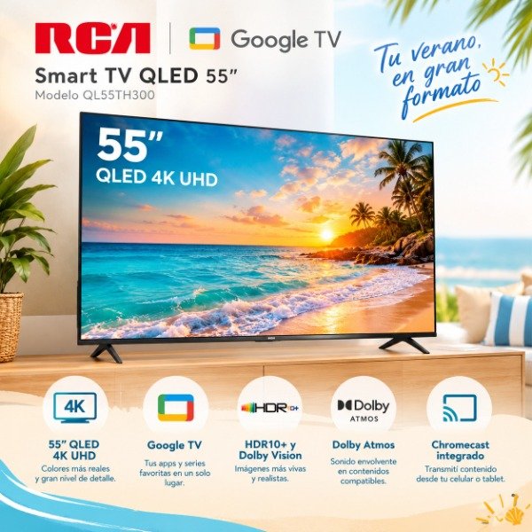 Producto - SMART TV RCA 55" QLED GOOGLE TV QL55TH300