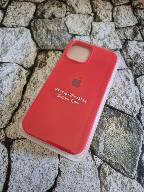 Producto - Funda silicone case logo Iphone 12 Pro Max roja
