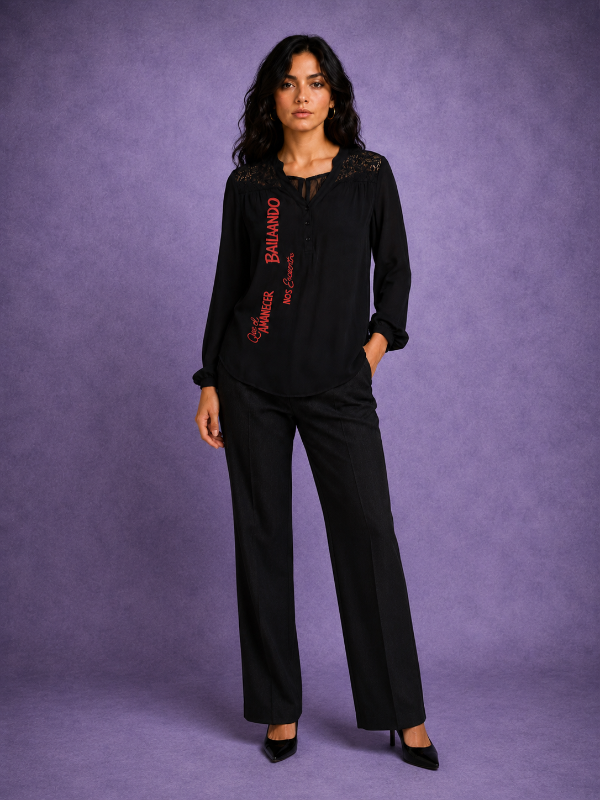 Producto - Blusa transparente negra