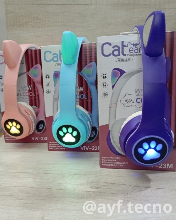Producto - AURICULAR VINCHA BLUETOOTH CAT47M OREJITAS