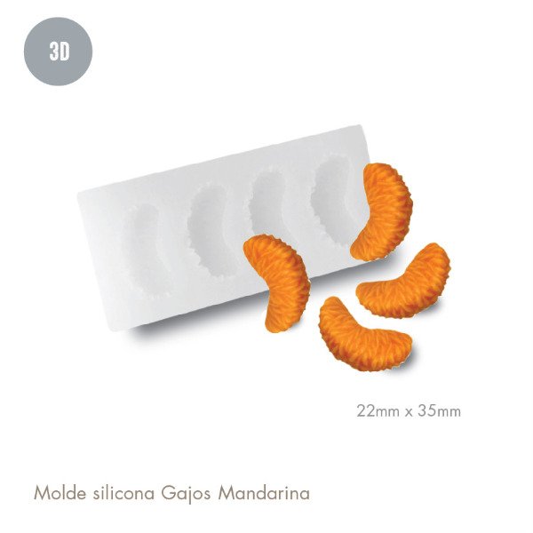 Producto - Molde silicona Gajos Mandarina (BM4005)