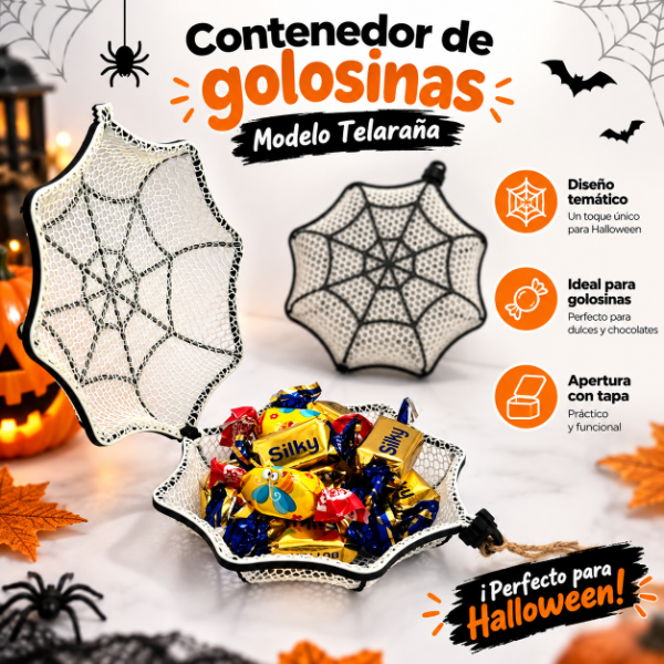 Producto - Contenedor de Golosinas Telaraña 3D