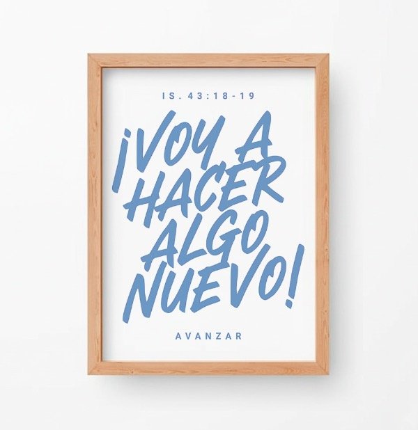 Producto - Cuadro "VOY A HACER ALGO NUEVO" (fondo blanco)