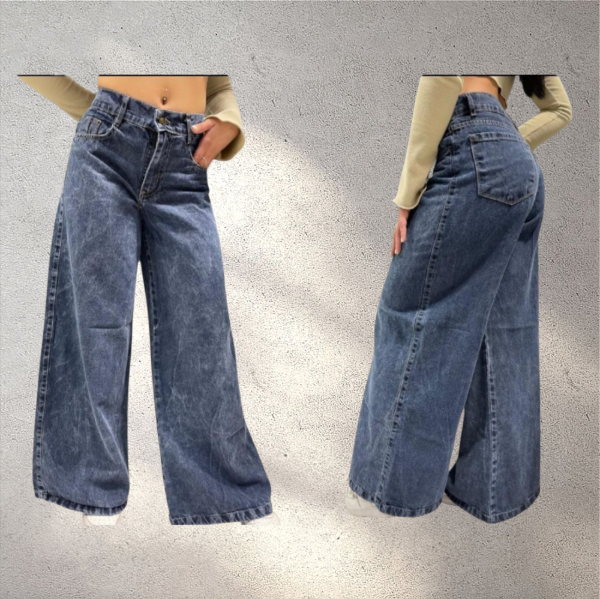 Producto - Jean wide flare azul nevado