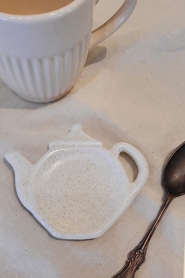 Producto - Posa saquito Tetera cerámica jaspeada