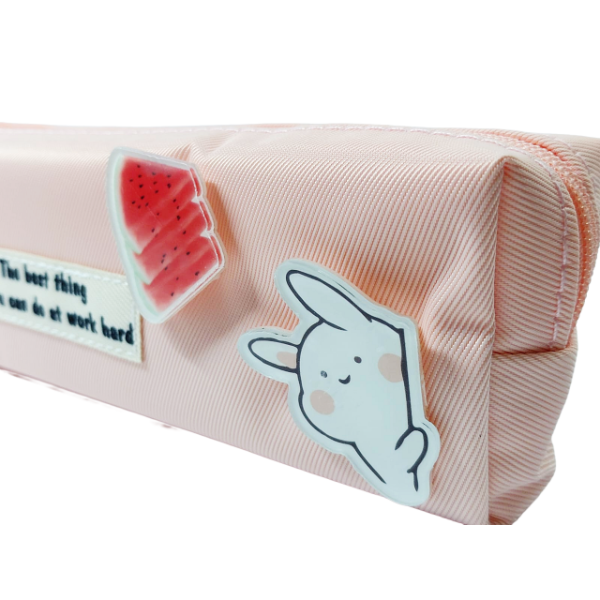 Producto - CARTUCHERA QIWI MINI TUBO ROSA + PINS