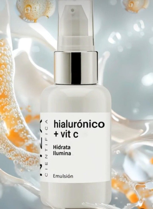 Producto - Emulsión facial con ácido hialurónico y vitamina C: hidrata e ilumina