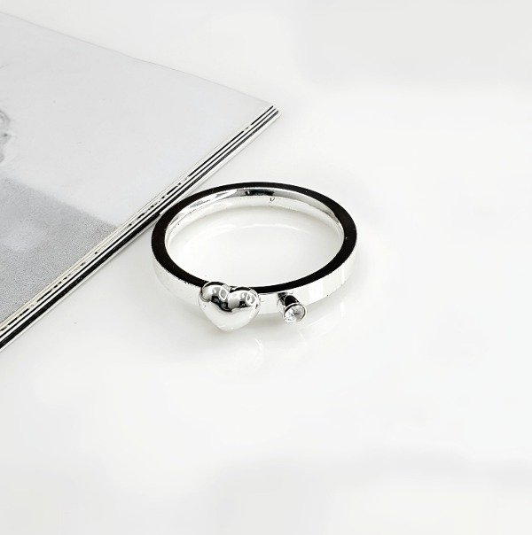 Producto - Anillo Corazoncito Acero Blanco