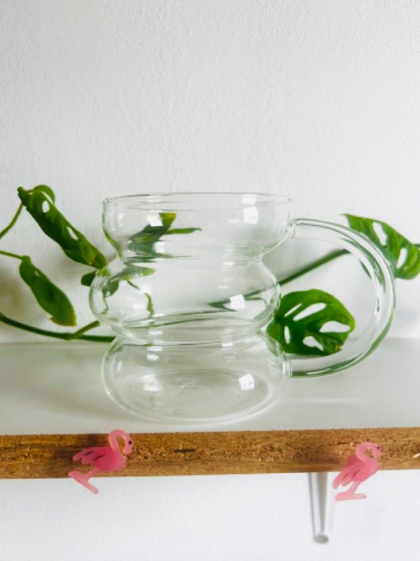Producto - Taza/vaso de vidrio nube con asa