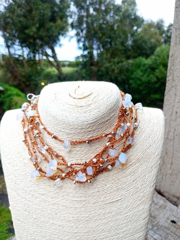 Producto - Collar Ipanema opalina  mil vueltas