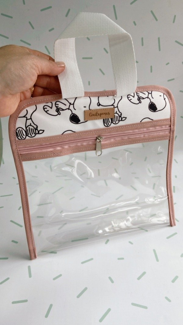 Producto - Estuche Multiuso Impermeable Estampa Snoopy y corazones