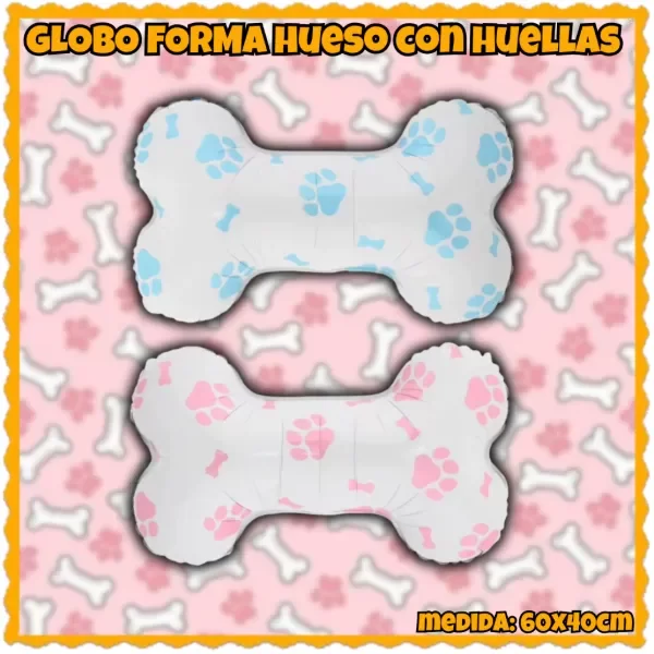 Producto - globo forma hueso huellita