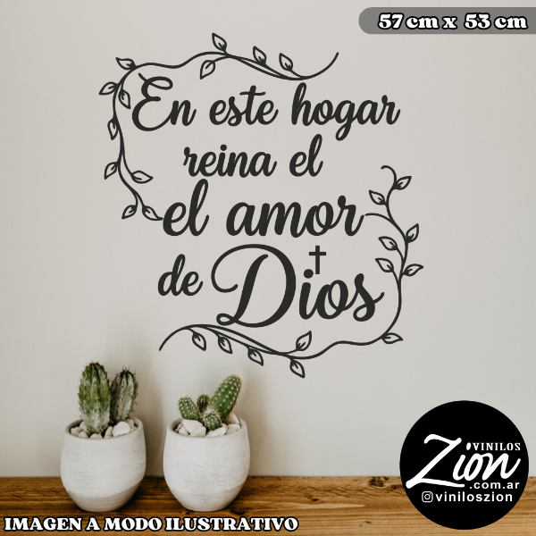 Producto - Vinilo Religioso En este hogar reina el amor de Dios