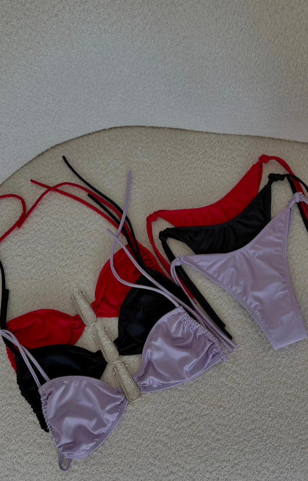 Producto - Bikini 210 roja/negra/lila