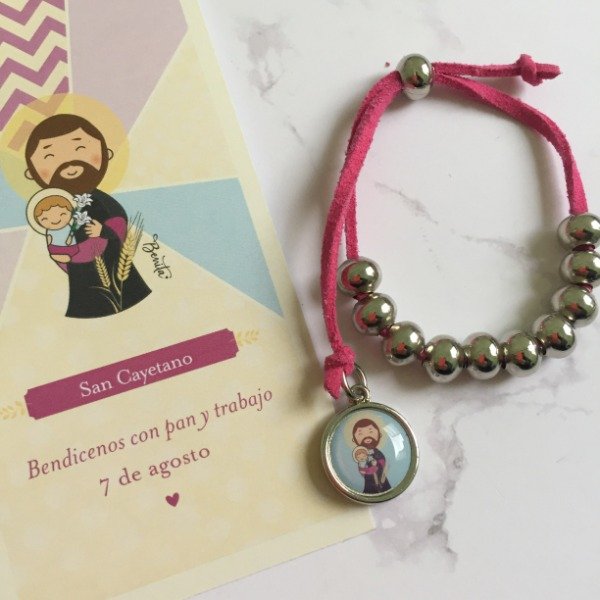 Producto - PULSERA DECENARIO CON ESTAMPA ADVOCACION SAN CAYETANO