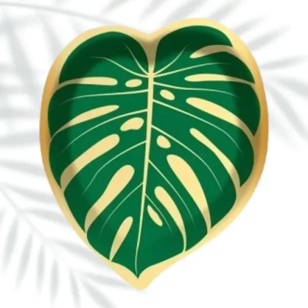 Producto - Plato Hoja tropical NEW x6
