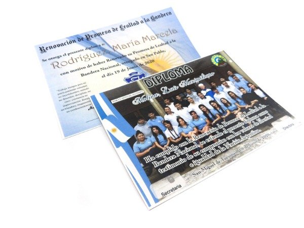 Producto - Foto Grupal Promesa Bandera A4 Papel Ilustración 300g  Calidad Premium