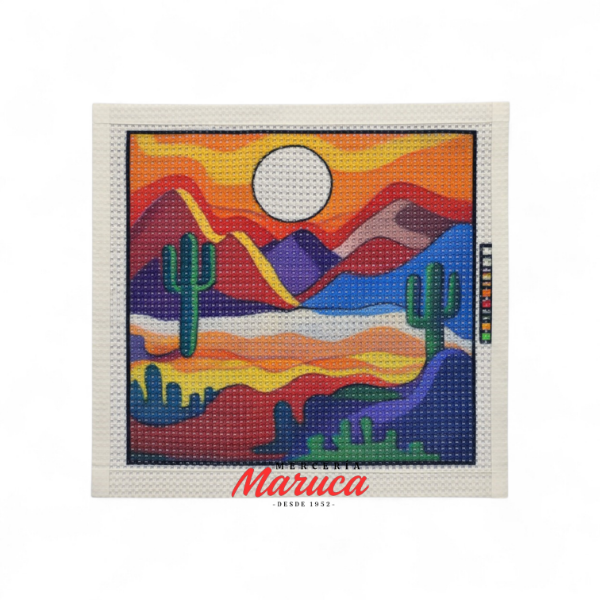 Producto - Tapiz con lanas incluidas 25 x 25. Art TÑO 1090.