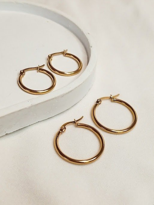 Producto - Argollas basics - Acero dorado