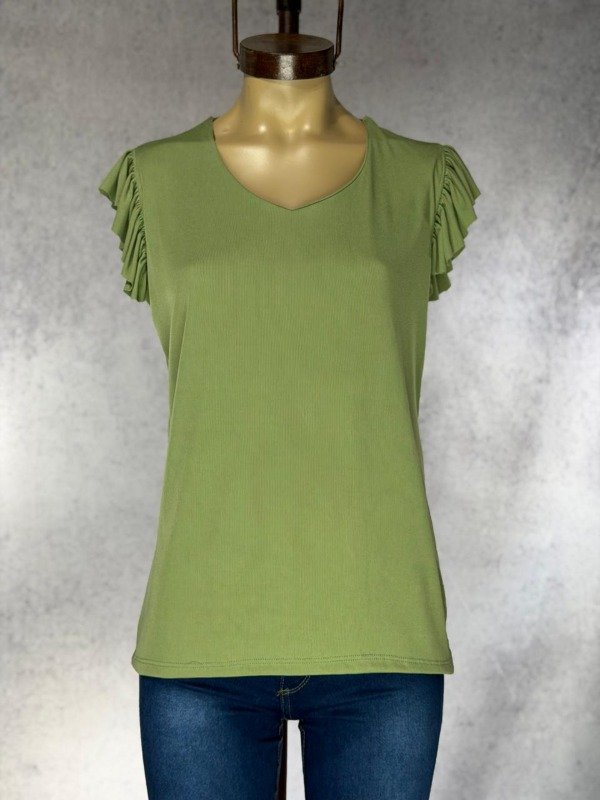 Producto - MUSCULOSA KIM OLIVA MORLEY VOLADOS