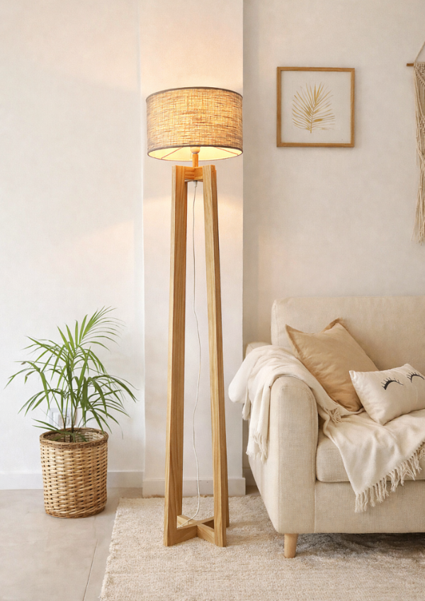 Producto - Lampara Bari c/Pantalla Lino Liso