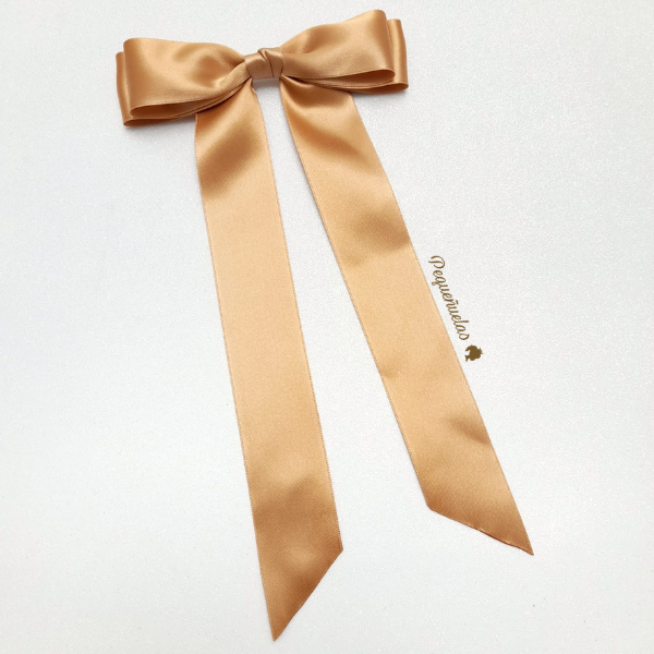 Maxi moño Carolina camel 14 cm