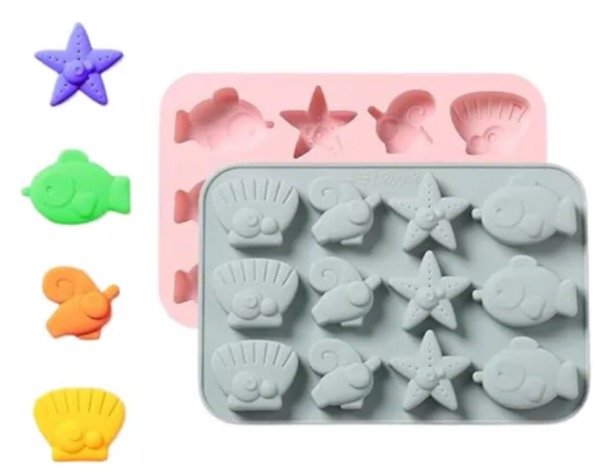 Producto - MOLDE SILICONA CARACOLES, ESTRELLAS DE MAR