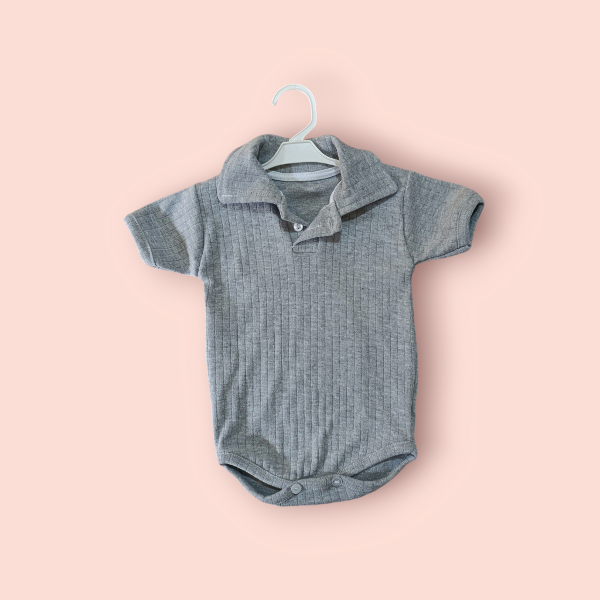 Producto - TALLE 4 - Body acanalado GRIS PREMIUM